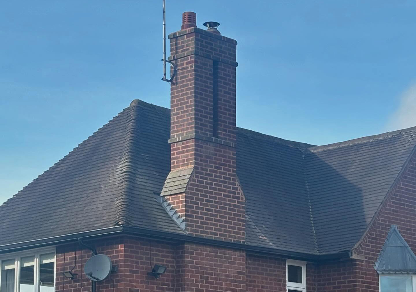 Lime mortar chimney repair by JBJ Brickwork Stourbridge